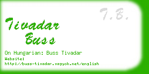 tivadar buss business card